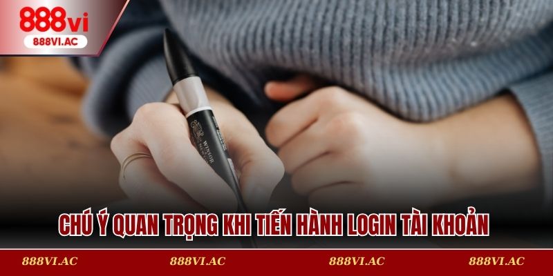 Chú ý quan trọng khi tiến hành login tài khoản
