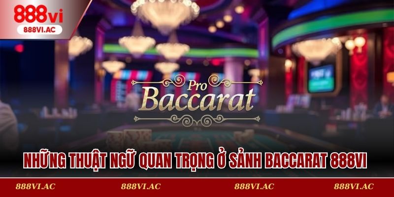 Những thuật ngữ quan trọng ở sảnh baccarat 888vi